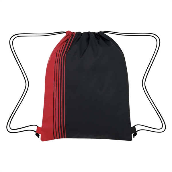 Black-Red color option for Polyester Backpack