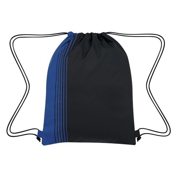 Black-Royal Blue color option for Polyester Backpack