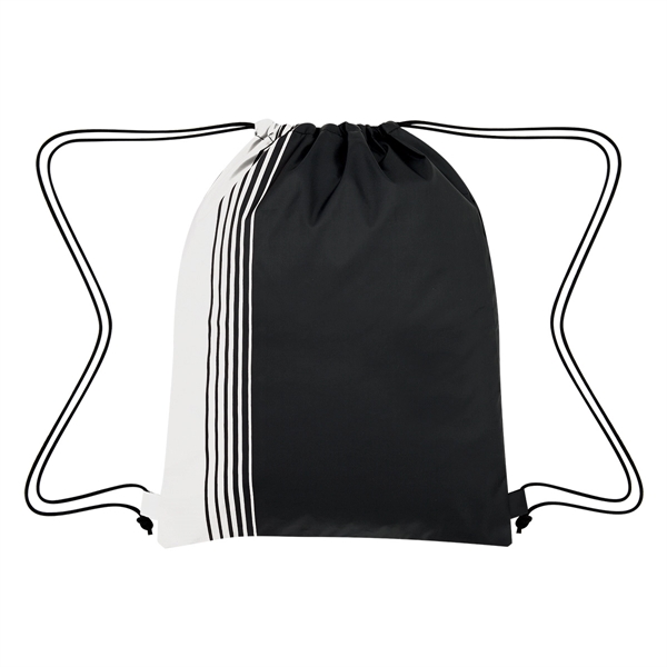 Black-White color option for Polyester Backpack