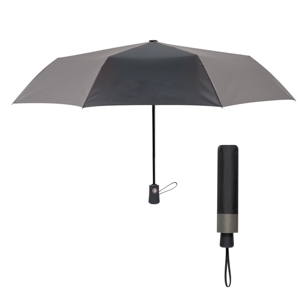 Black With Gray color option for Alternate Pongee Umbrella