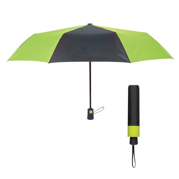 Black With Lime color option for Alternate Pongee Umbrella