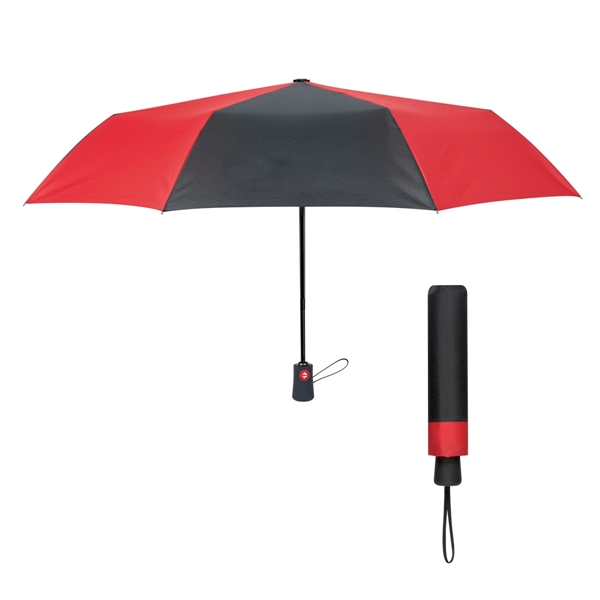 Black With Red color option for Alternate Pongee Umbrella