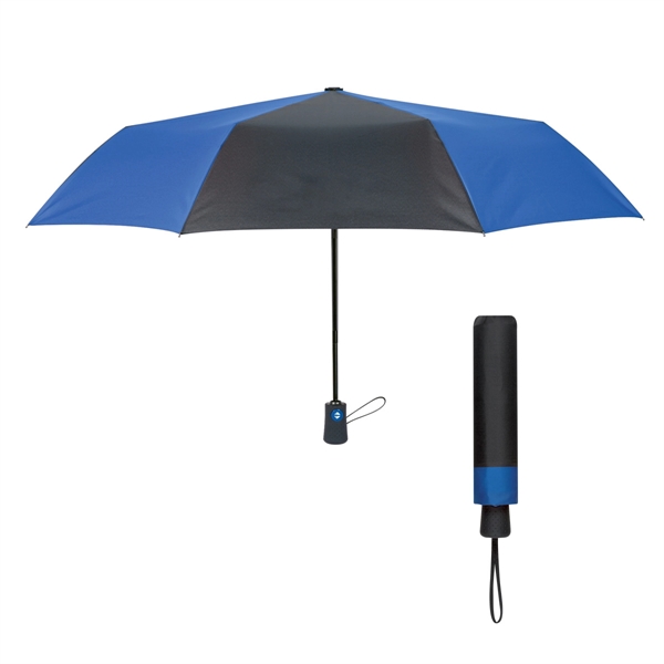 Black With Royal color option for Alternate Pongee Umbrella