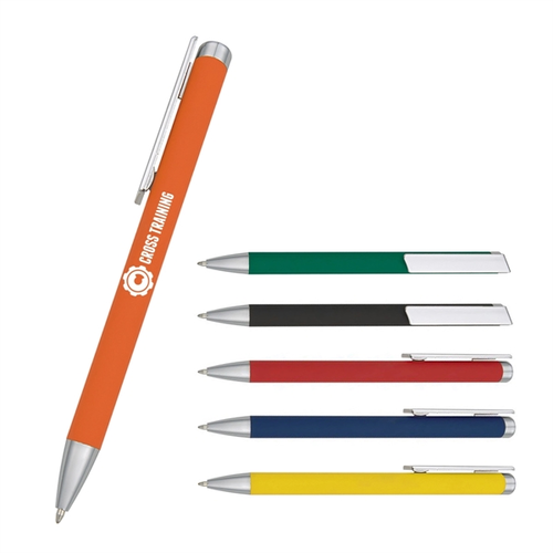 Main photo of Custom Slider Pen With Rubber Grip