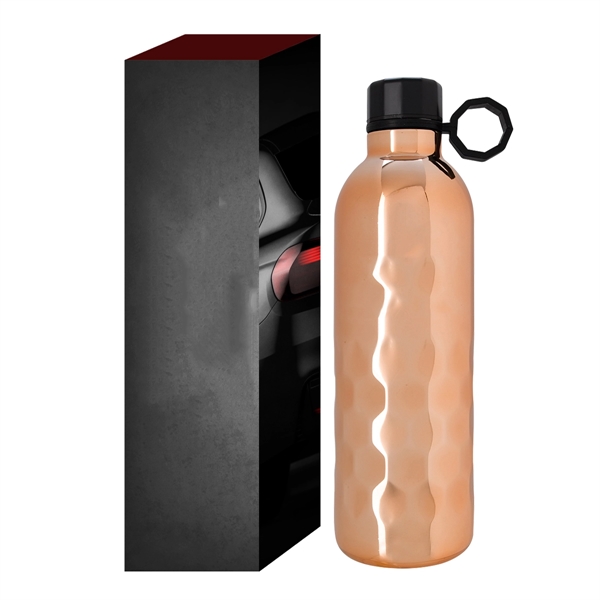 Metallic Copper color option for 17 Oz. Custom Honeycomb Stainless Water Bottle In A Gift Box