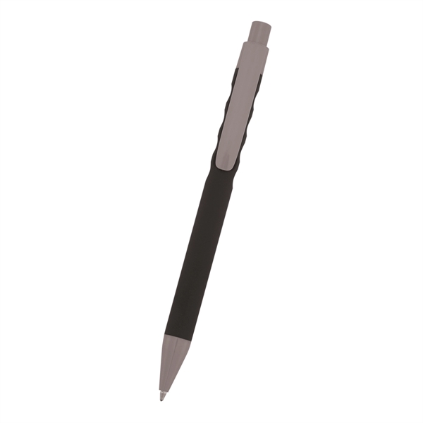 Black-Gray color option for Custom Vibrant Rubber Chaz Pen