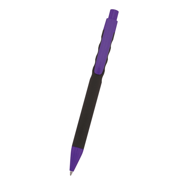 Black-Purple color option for Custom Vibrant Rubber Chaz Pen