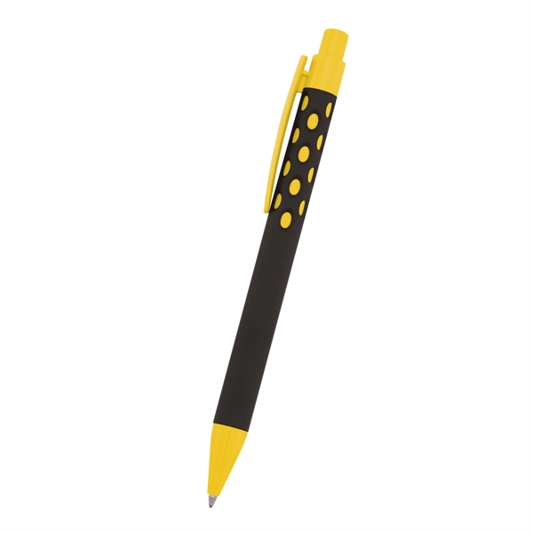 Black-Yellow color option for Custom Vibrant Rubber Chaz Pen