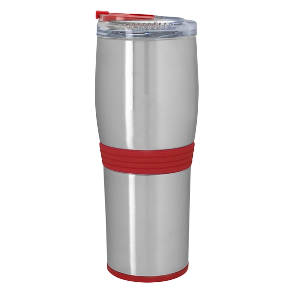 Silver-Red color option for On The Go Stainless Steel Tumbler