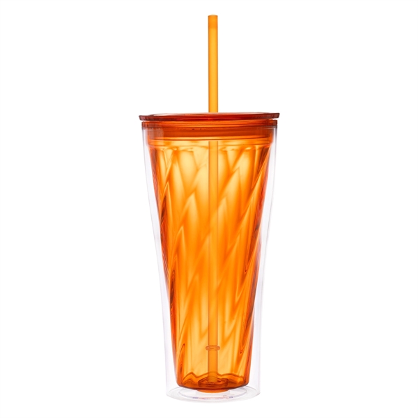Translucent Orange color option for Glittery Tumbler