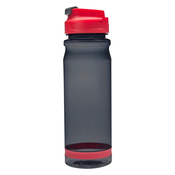 Charcoal With Red color option for 25 Oz. Tritan Made Travel Bottle