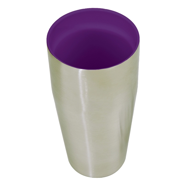 Silver-Purple color option for 18 Oz. Ceramic Stainless Steel Tumbler