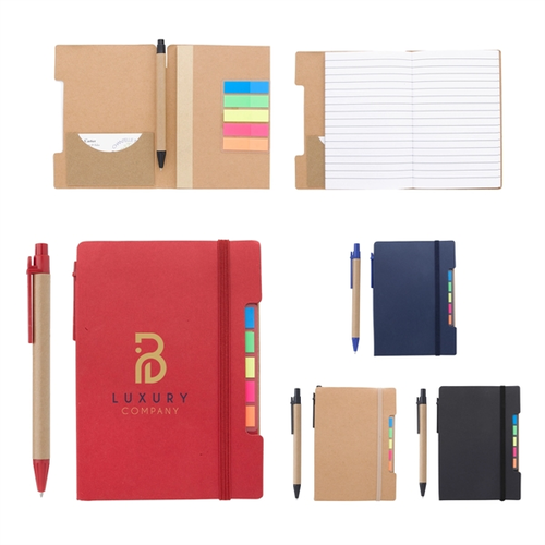 Main photo of Notebook With Pen And Sticky Flags