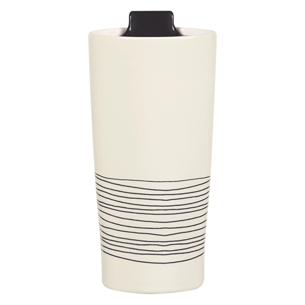 White With Black color option for Montana Everyday Stoneware Tumbler