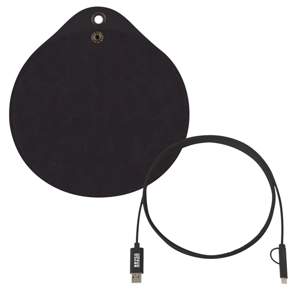 Black color option for Travel Charging Cord In A Pouch