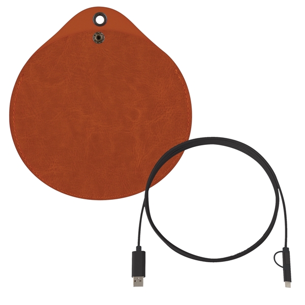 Brown color option for Travel Charging Cord In A Pouch