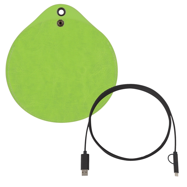 Lime color option for Travel Charging Cord In A Pouch