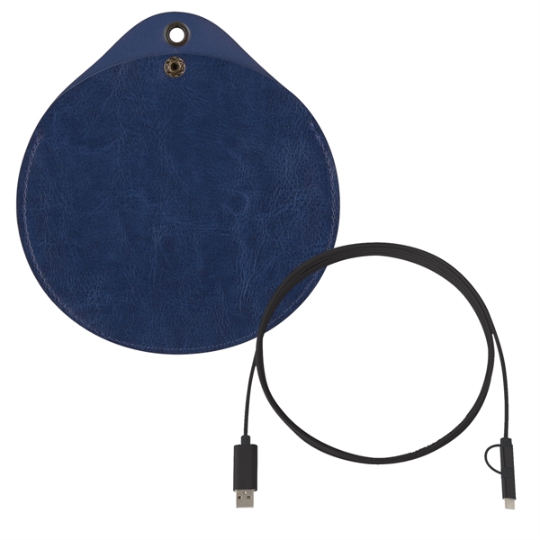 Navy Blue color option for Travel Charging Cord In A Pouch