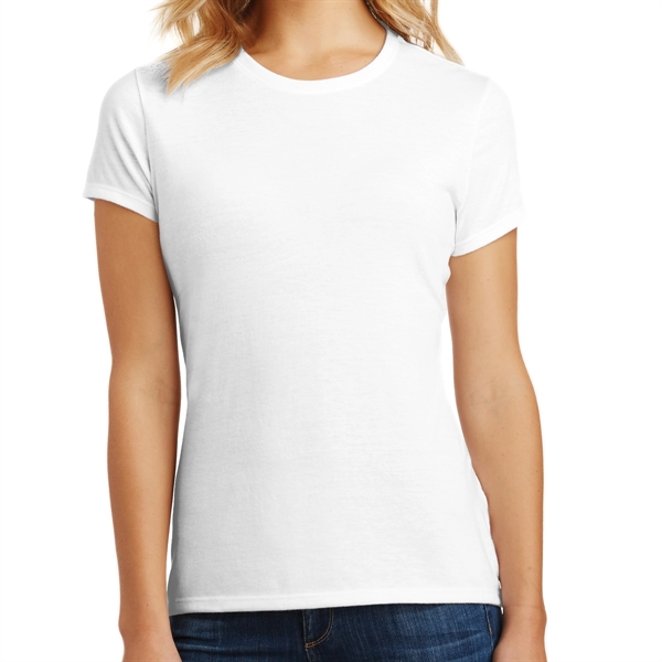 White color option for Sleek And Fitted Ladies Tee