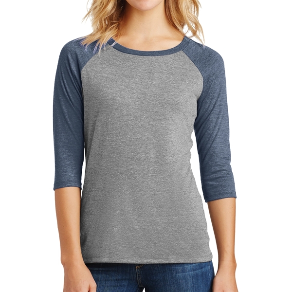 Navy Frost/Gray Frost color option for Ladies 3/4 Sleeve Raglan