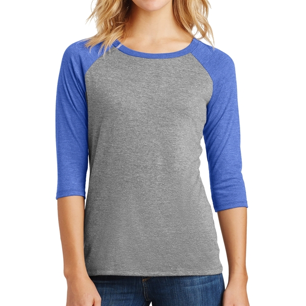 Royal Frost/Gray Frost color option for Ladies 3/4 Sleeve Raglan