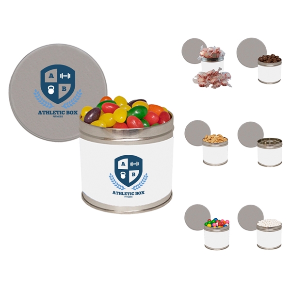 Silver color option for Candy Filled Half Quart Canister