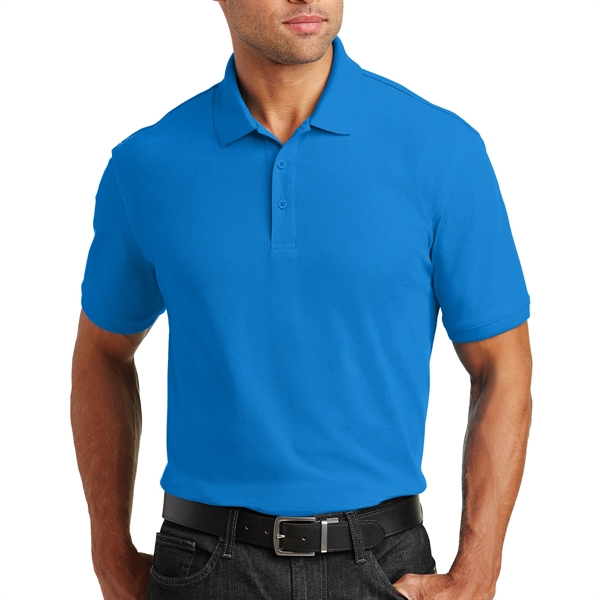 Coastal Blue color option for Top Quality Port Authority Polo Shirt