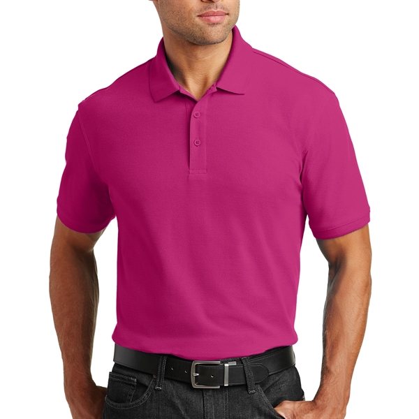 Pink Azalea color option for Top Quality Port Authority Polo Shirt