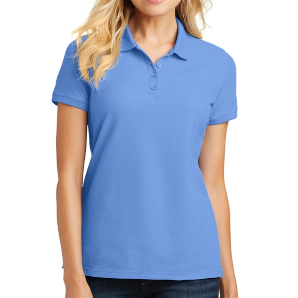 Coastal Blue color option for Lifestyle Port Authority Polo Shirt