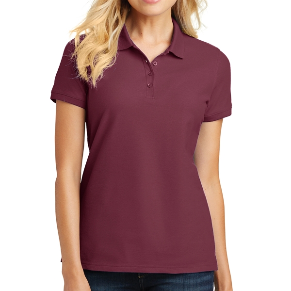 Rich Red color option for Lifestyle Port Authority Polo Shirt