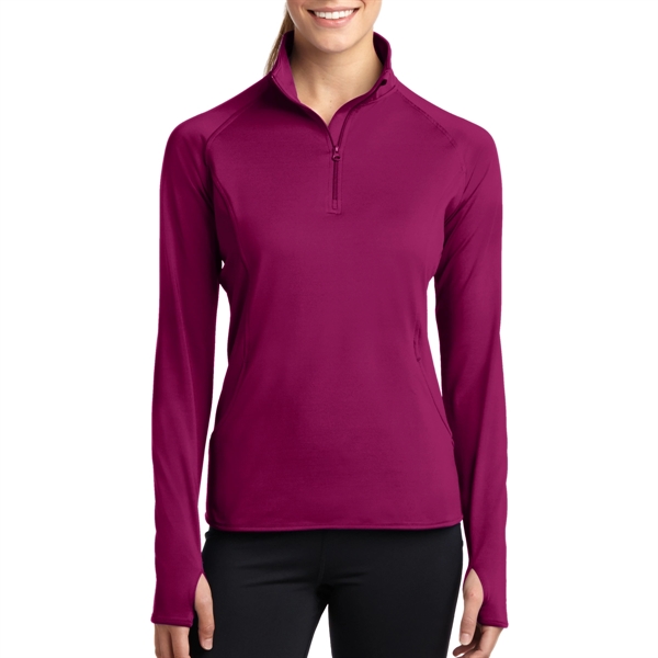 Iris Purple color option for Sport Tek Women's Stretchable Pullover