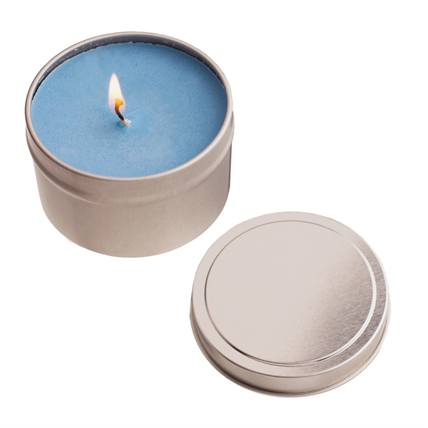 Silver color option for Circular Tinned Candle