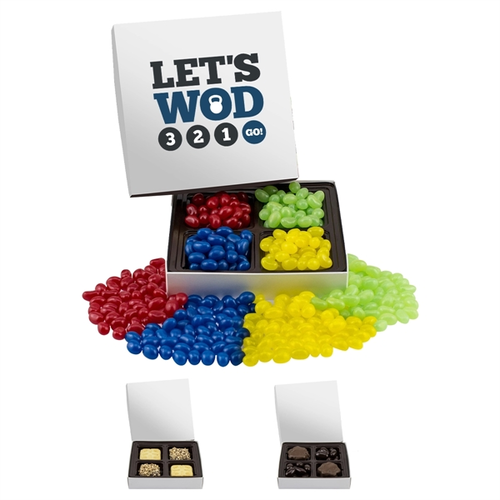 Main photo of Custom Square Candy Box Filled With Gourmet Goodies