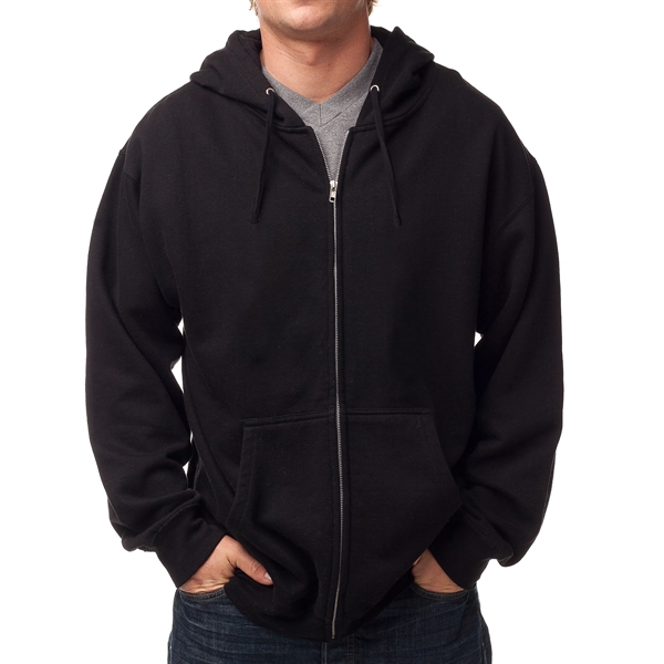 Black color option for Male Midweight Sweatshirt With Zipper And Hood