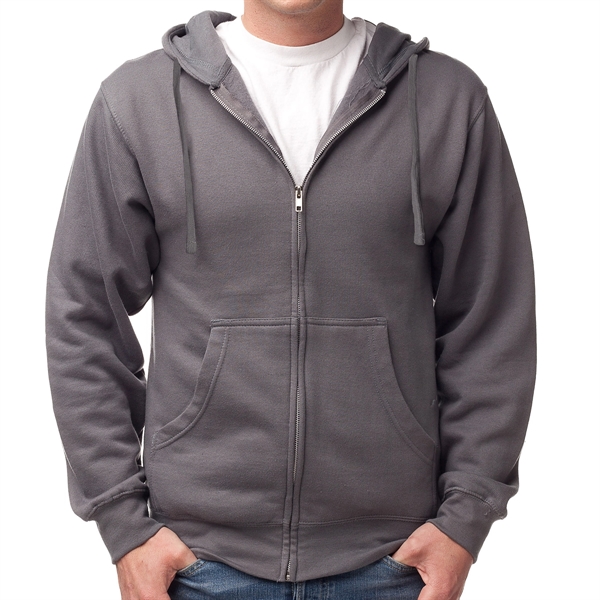 Charcoal color option for Male Midweight Sweatshirt With Zipper And Hood