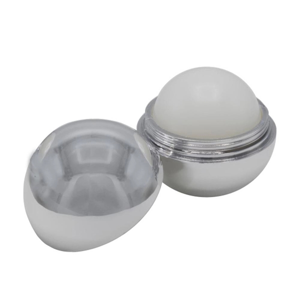 Metallic Silver color option for Round Metallic Lip Balms