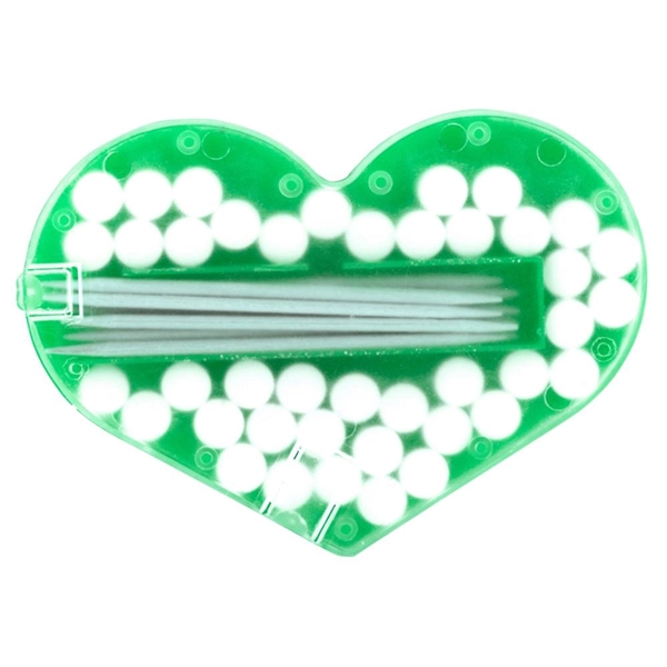 Translucent Green color option for Heart Shaped Mint & Toothpick Kit