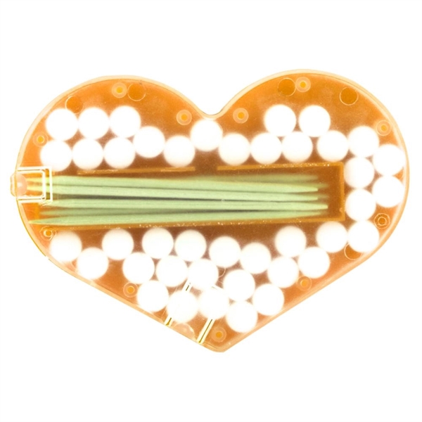 Translucent Orange color option for Heart Shaped Mint & Toothpick Kit