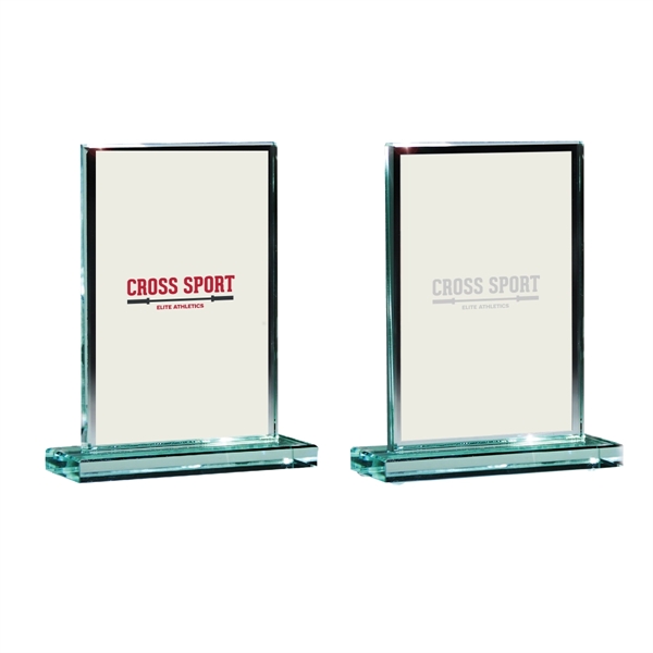 Transparent Jade Green color option for Regular Sized Plaque From Glass