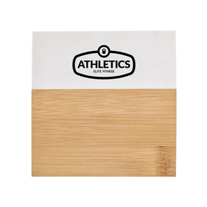 Photo of Square Shaped Bamboo And Marble Designed Coaster