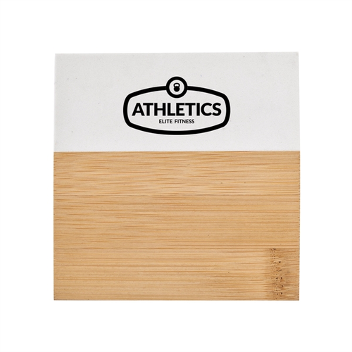 Main photo of Square Shaped Bamboo And Marble Designed Coaster