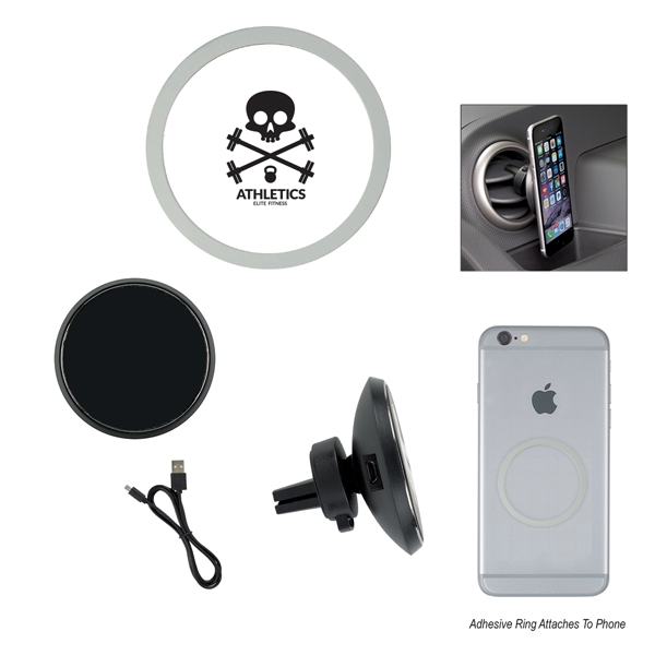 Black color option for Portable Magnetic Car Wireless Charger
