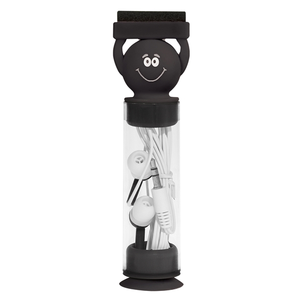 Black color option for Screen Cleaning Earphones Set