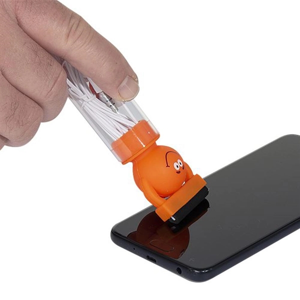 Orange color option for Screen Cleaning Earphones Set