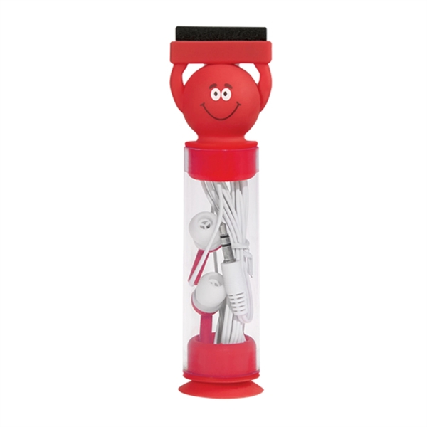 Red color option for Screen Cleaning Earphones Set