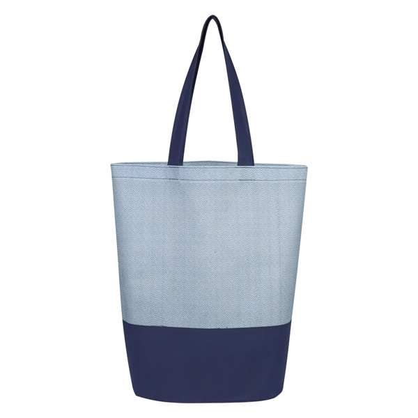 Navy Blue color option for Herringbone Patterned Everyday Non Woven Tote
