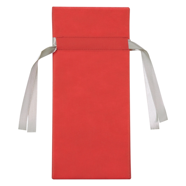 Red color option for Connoisseur's Non Woven Wine Gift Bag