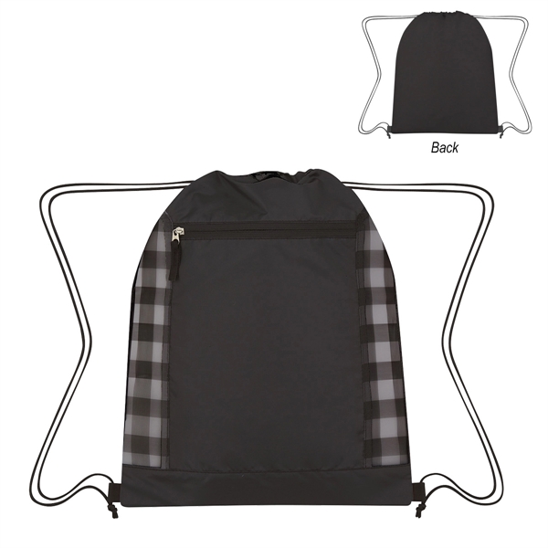 Black color option for Linear Organized Polyester Tote Bag