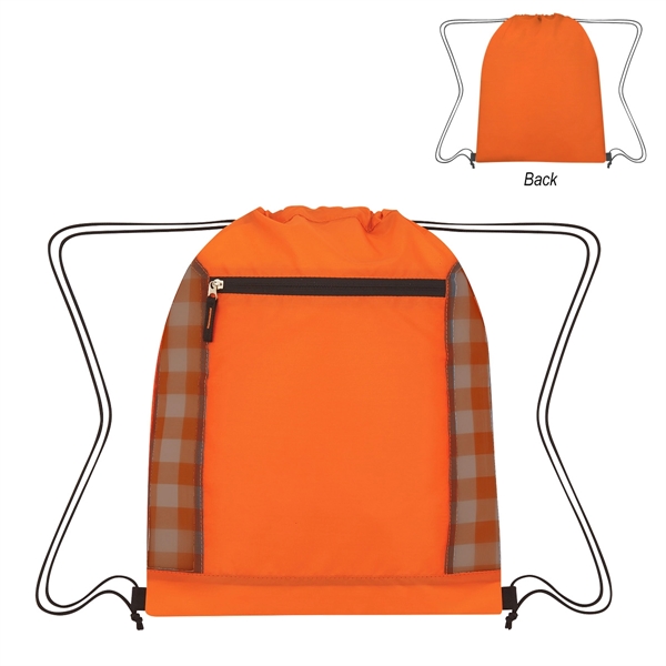 Orange color option for Linear Organized Polyester Tote Bag