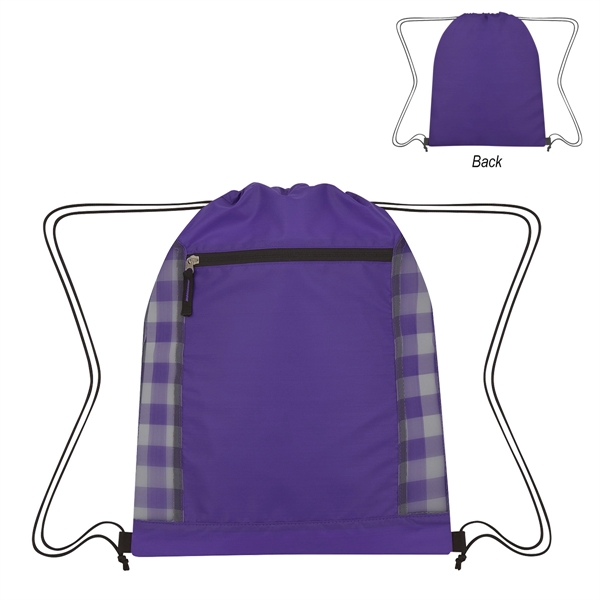 Purple color option for Linear Organized Polyester Tote Bag